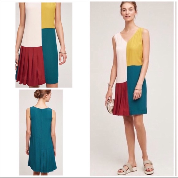 Anthropologie Dresses & Skirts - NWT HD in Paris Jules Color block Shift Dress 6